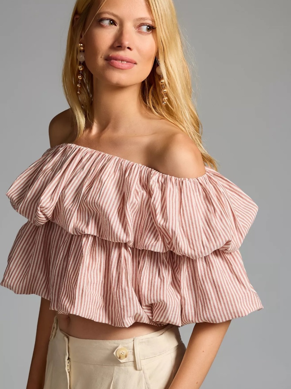 Anthropologie Off-The-Shoulder Bubble Top orig. $98 small